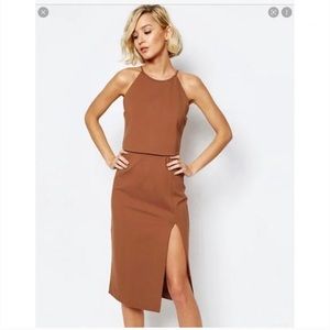 NEW Lavish Alice High Neck Sleeveless Bodycon Midi Dress Size 14 NWT